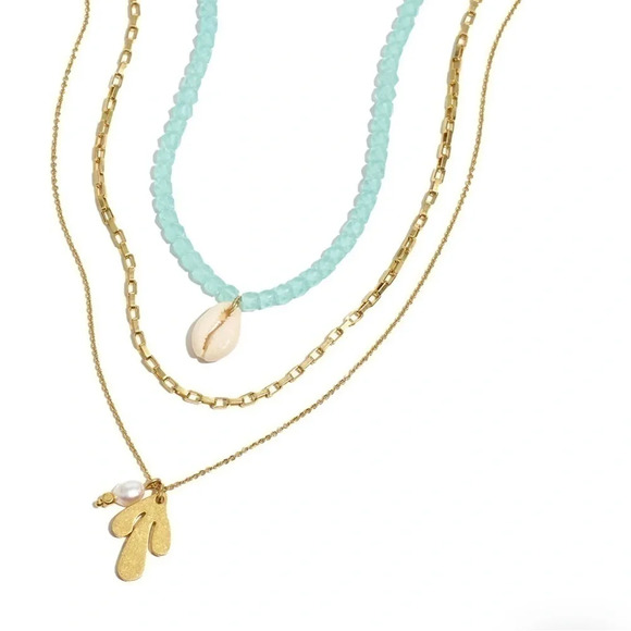 MADEWELL Matisse Layered Necklace Set NWT - Picture 1 of 3